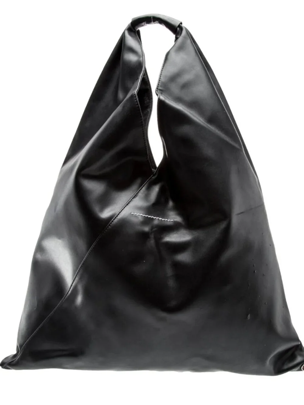 MM6 Margiela Large Leather Triangle Tote